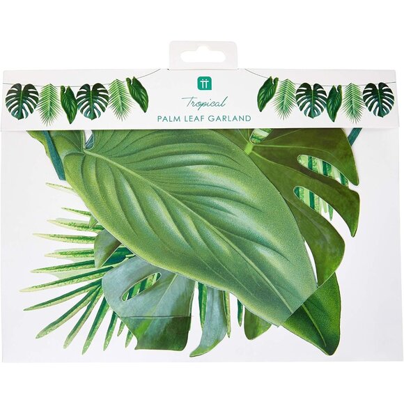 New Tropical Palm Leaf Garland 8.5FT Green Party Decoration for Luau or Summer - Picture 8 of 10
